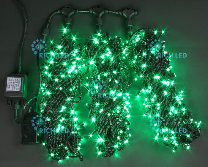

Светодиодный спайдер 600 LED, IP54, для улицы и помещения, провод черный, Свечение: 8 режимов, RL-T3*20N2-B/G, RL-T3*20N2-B/G