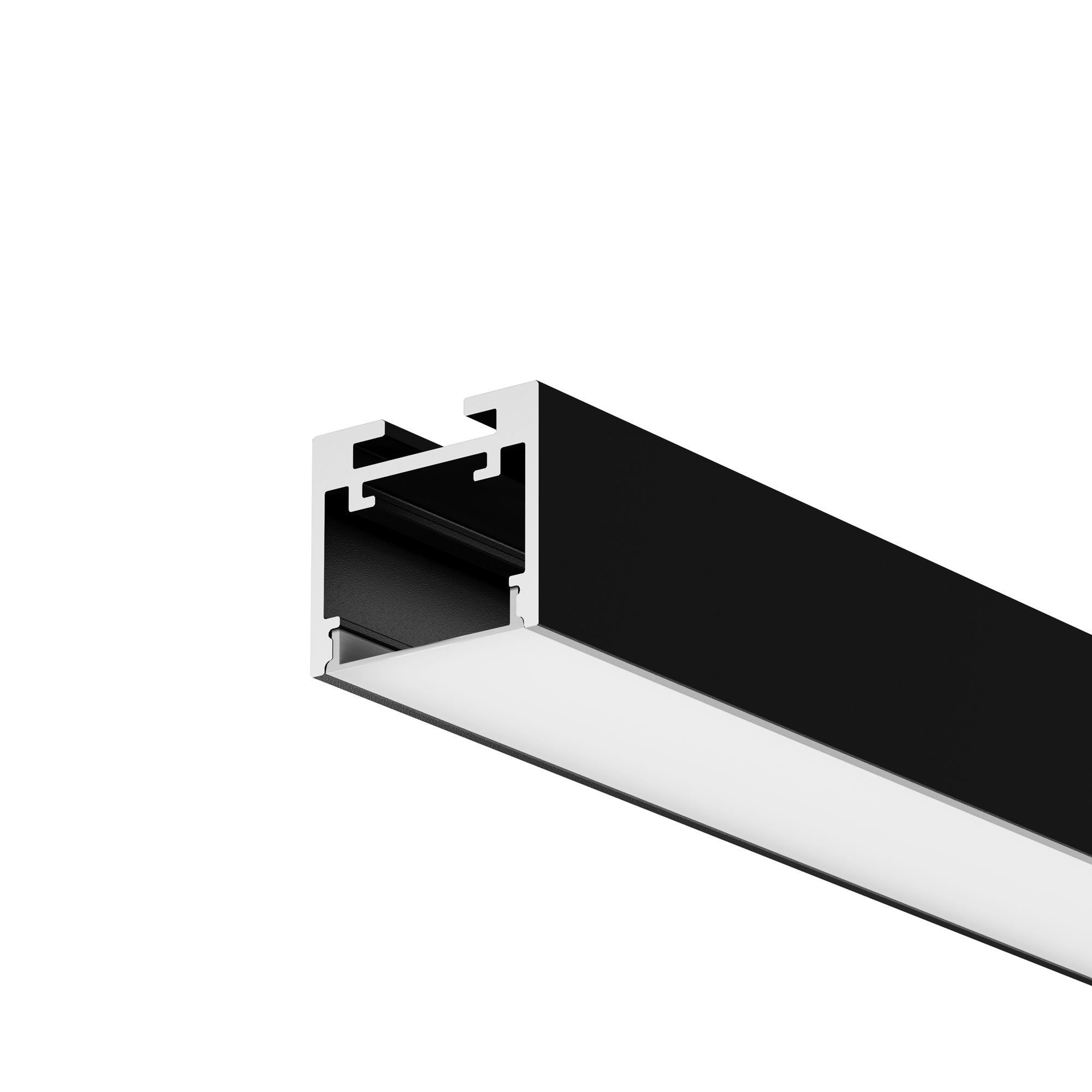 Алюминиевый профиль накладной-подвесной 25x22 Черный 2 м ALM-2522-B-2M 633013 4710₽