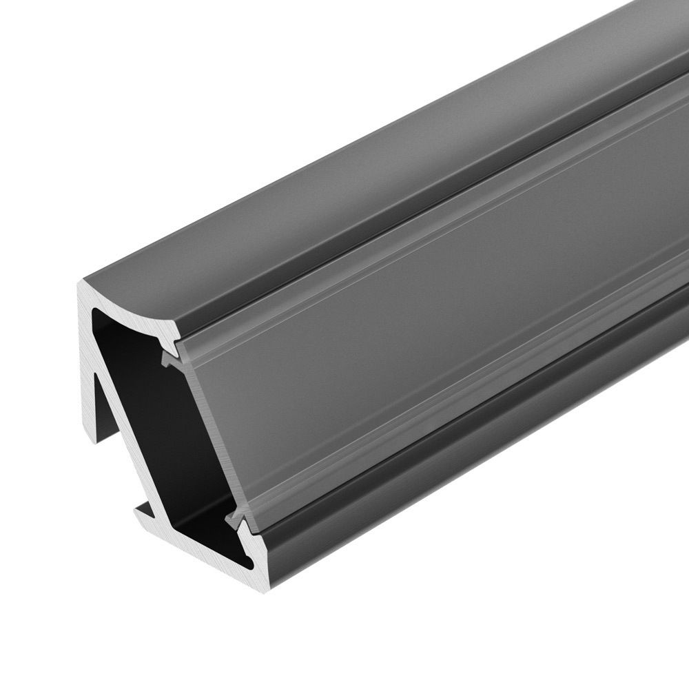 Профиль ALM-V60-2020 ANOD Black (Arlight, Алюминий) светодиодная лента xiaomi yeelight led smart light strip 1m yldd03yl продажа от 1 метра и более цена указана за 1 метр