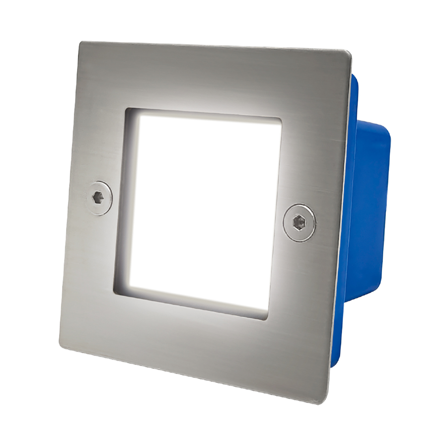 Светильник для ступеней 3Вт 5000К Металл Хром Квадрат General GSTL-S1-3BT-5K 667₽