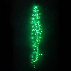 Гирлянда Роса &quot;Конский Хвост&quot; 2.5м Зеленая, 24В, 700 LED, Провод Прозрачный Проволока, IP67