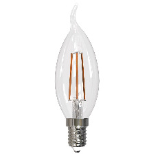 Лампа светодиодная филаментная диммируемая Uniel E14 9W 3000K прозрачная LED-CW35-9W/3000K/E14/CL/DIM GLA01TR UL-00005189