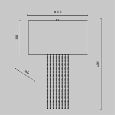 Настенный светильник (бра) Impressive E14х1 40Вт MOD151WL-01G