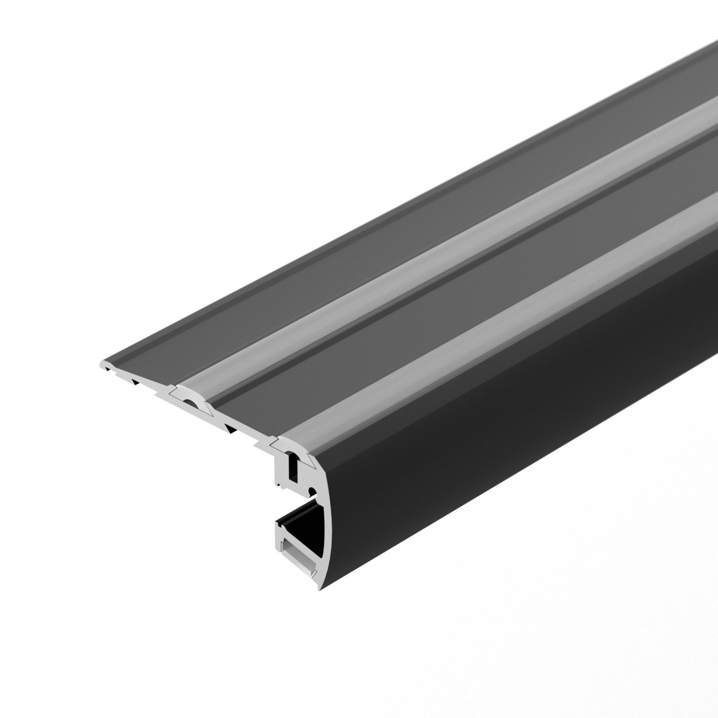 Профиль STEP-2000 BLACK (Arlight, Алюминий) система для раздвижных дверей лофт 2000 мм сталь чёрный