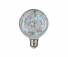 Новогодняя светодиодная лампа GLDEN-G95SW-STAR-1-230-E27-RGB