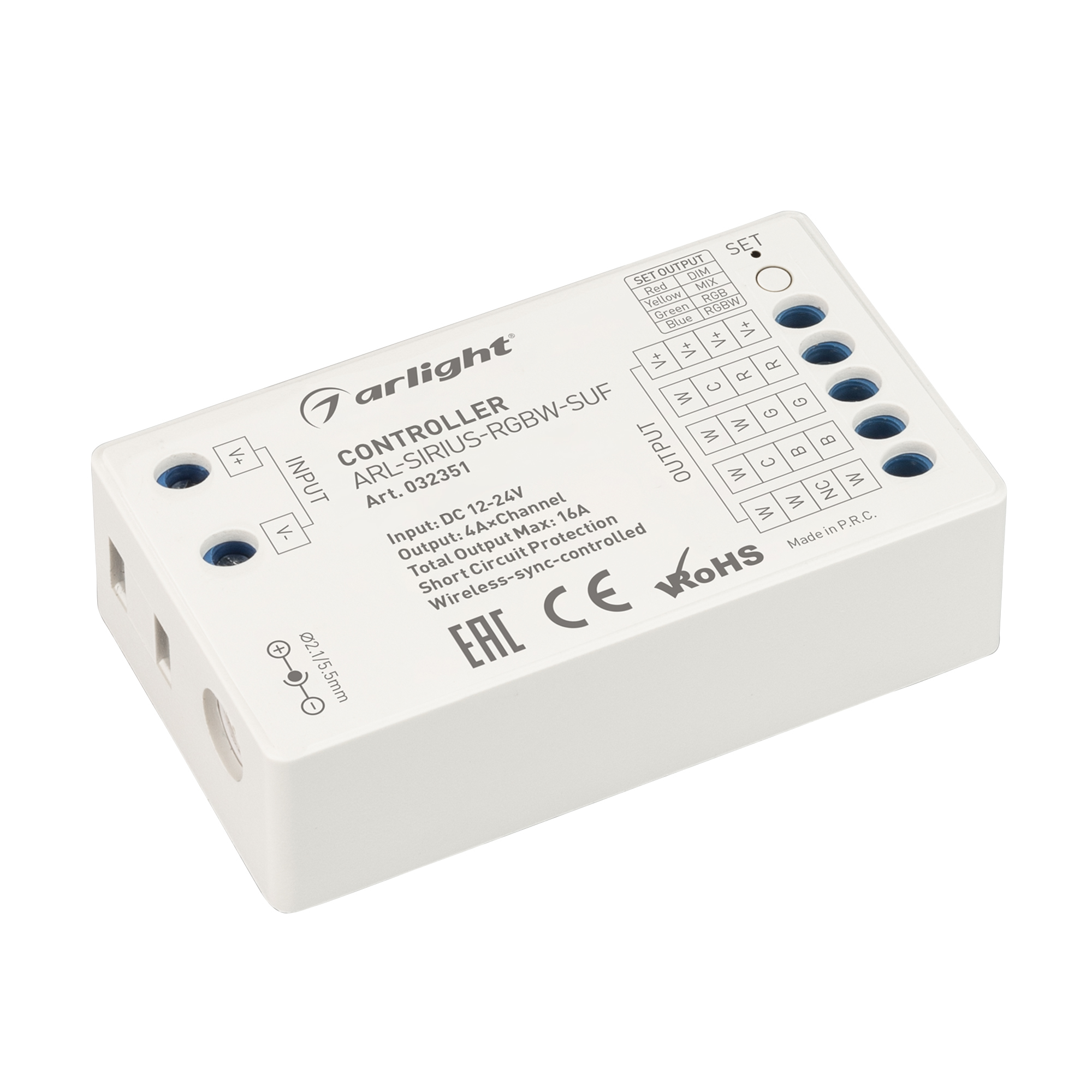 Контроллер ARL-SIRIUS-RGBW-SUF (12-24V, 4x4A, 2.4G) (Arlight, IP20 Пластик, 3 года) пульт для светодиодной ленты rgb rgbw 1 зона 01111