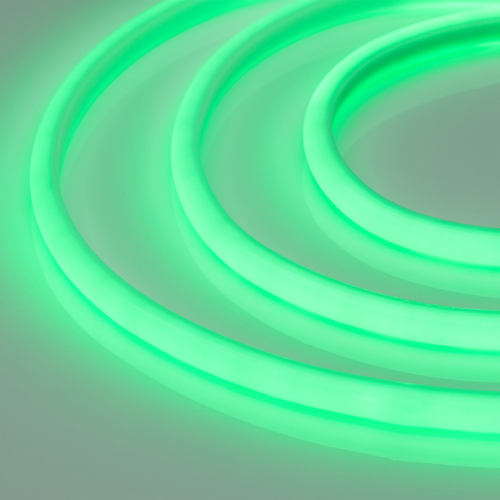 Светодиодная лента RTW-5000PWT 24V Green 13mm (2835, 180 LED/m, High Temp) (Arlight, 14.4 Вт/м, IP68), 026164(1) светодиодная лента rtw 5000pwt 4040 120 24v rgb 13mm 14w m ip68 high temp arlight герметичный