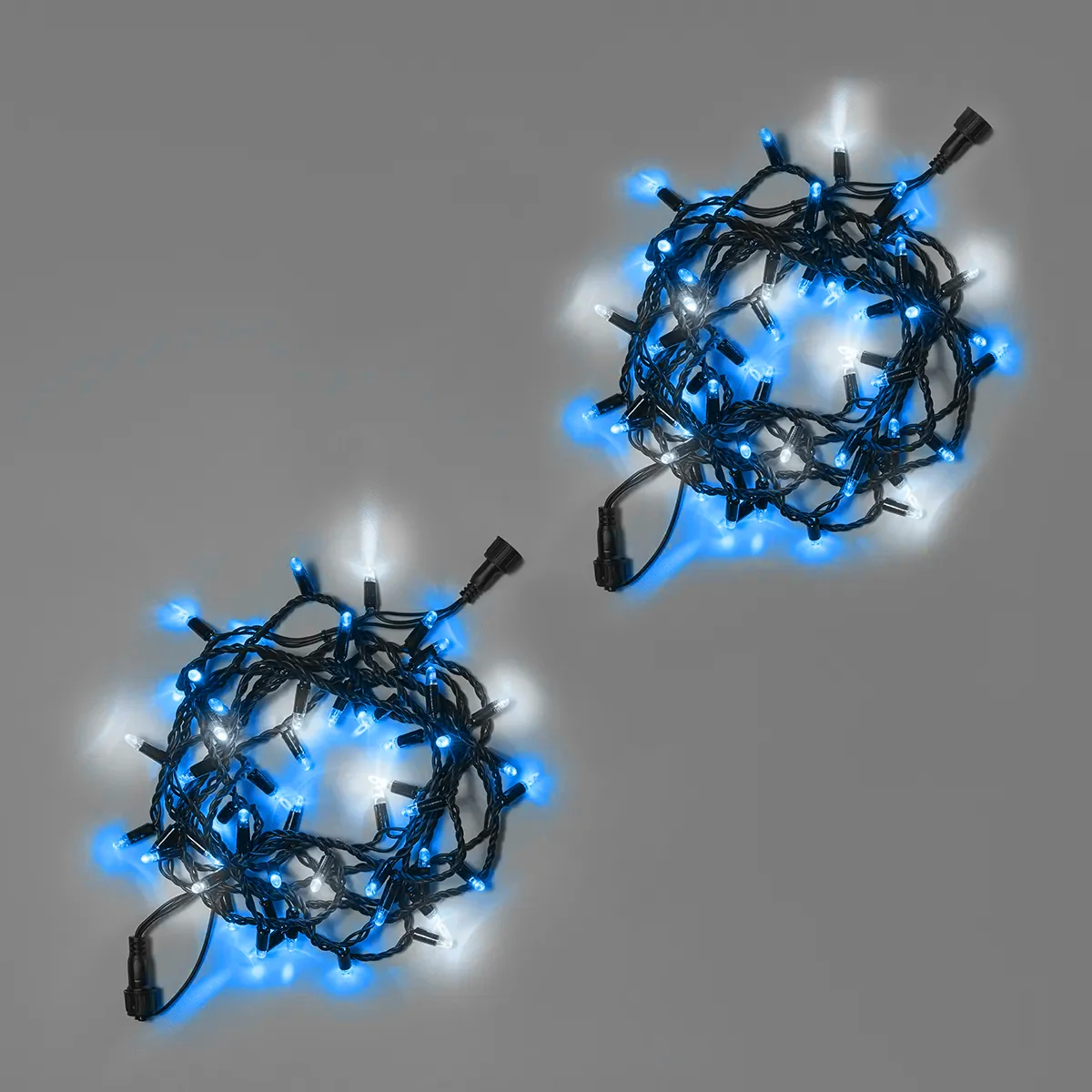 Светодиодная гирлянда INOXHUB Нить 10м 100 LED соединяемая с мерцанием 220В IP65 чёрный резиновый провод 23мм СИНИЙ 3045₽