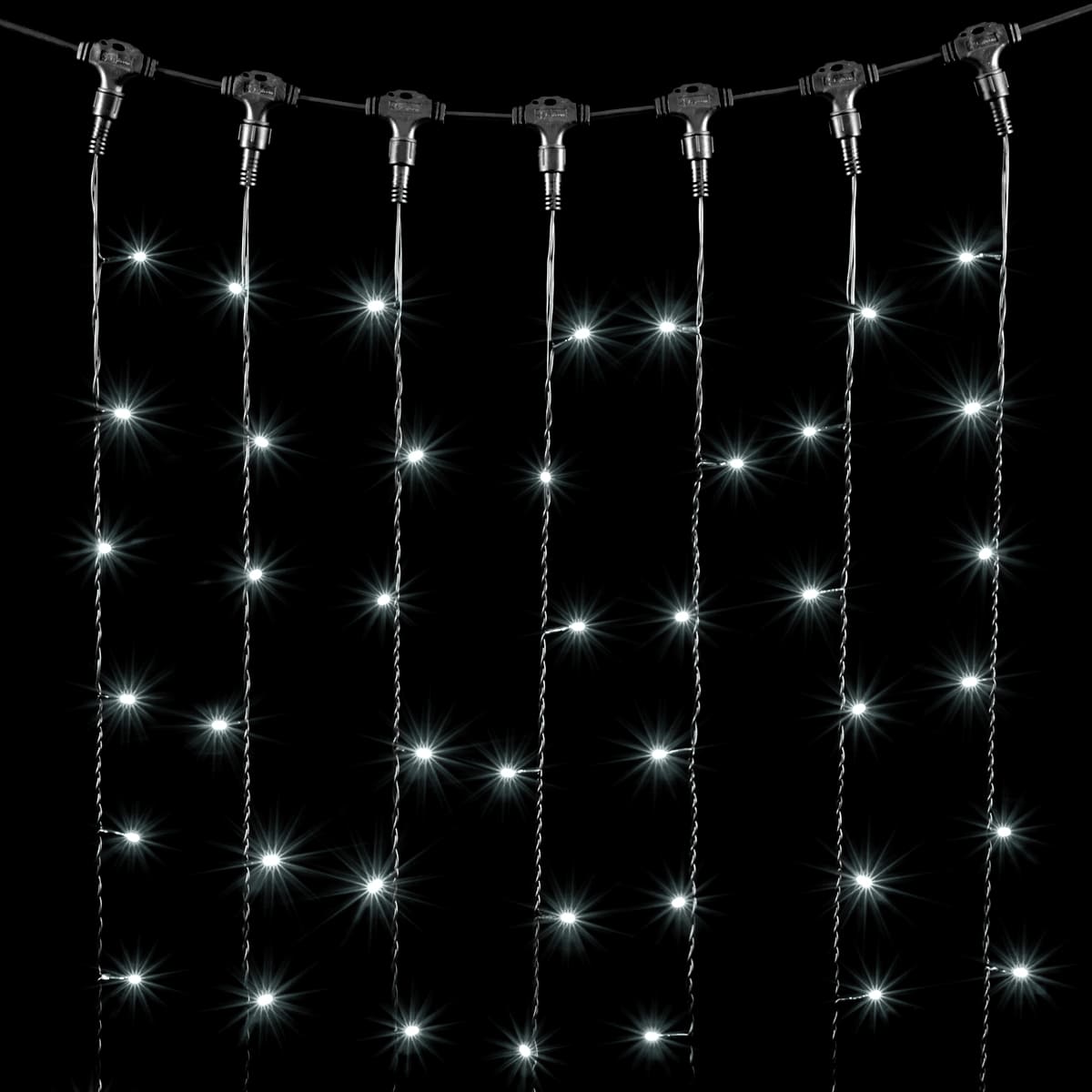 

Гирлянда Занавес 2 x 1 м Белый 220В, 200 LED, Провод Черный ПВХ, IP54, PCL202-11-2W