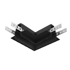 Коннектор угловой Exility встраиваемый под ГКЛ 12,5мм, черный, TRA034CL-42.12B