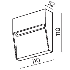 Подсветка для лестниц Mane 3000K 3Вт IP 54, O047SL-L3B3K