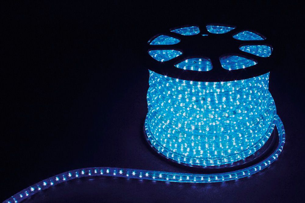 Дюралайт (лента светодиодная), 2W FERON 100м 220V 36LED/м 13мм, синий, LED-R2W cветодиодная led лента feron ls704 60smd 2835 м 4 4вт м 100м ip65 220v синий