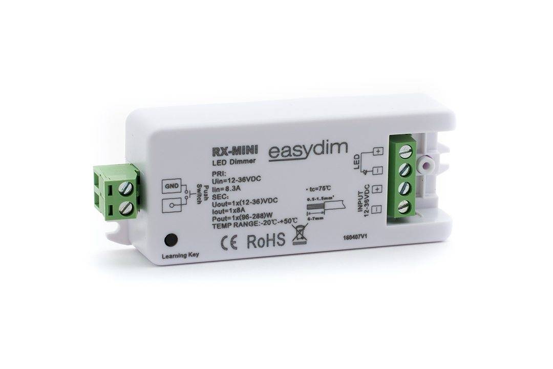Приемник-контроллер RX-MINI для монохромной светодиодной ленты, RX-MINI приемник easydim rx ac dim500