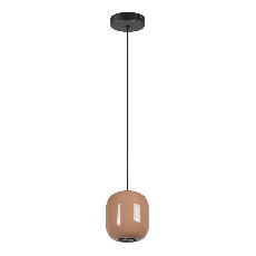 5053/1G PENDANT ODL24 447 черный/св.терракотовый/металл Подвес GU10 LED 4W OVALI