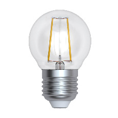 Лампа светодиодная филаментная Uniel E27 9W 3000K прозрачная LED-G45-9W/3000K/E27/CL PLS02WH UL-00005174