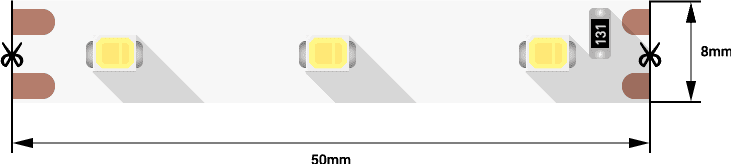 Лента светодиодная ECO-SWG260-12-4.8-G мат для резки 30 × 22 см а4 зелёный dk 004