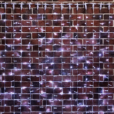 Гирлянда Занавес 2х9м 1200 LED БЕЛЫЙ прозрачный ПВХ IP65 эффект мерцания 230В