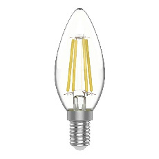 Лампа светодиодная филаментная Gauss E14 4,5W 4100К прозрачная 1031215