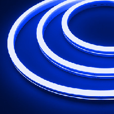 Светодиодная лента герметичная MOONLIGHT-SIDE-A140-12x17mm 24V Blue (8 W/m, IP67, 2835, 5m, wire x1) (Arlight, 8 Вт/м, IP67)