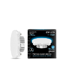 Лампа Gauss GX53 6W 490lm 4100K LED 1/10/101