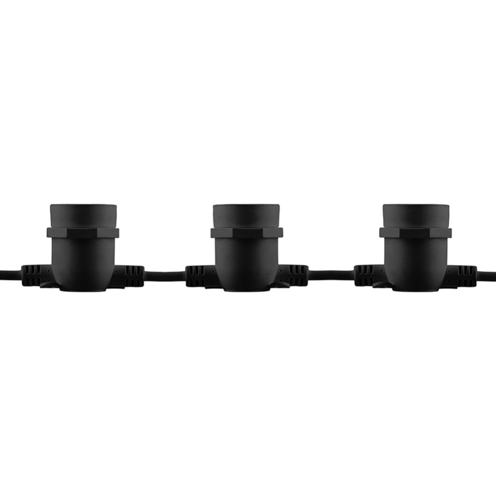 Гирлянда 230V 20 E27 черный, шаг 50cm, IP 65, 13м (3м сетевой шнур), CL50-13 сетевой шнур для дюралайта feron