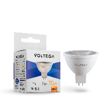 Лампа светодиодная Voltega GU5.3 7W 2800К прозрачная 7062