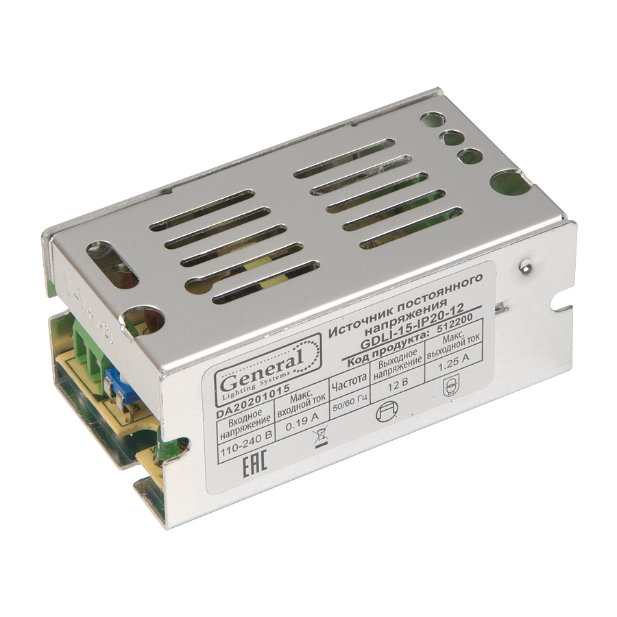 Блок питания GDLI-15-IP20-12 светильник lgd emisfero track hang 4tr r150 11w warm3000 wh 170 deg 230v arlight ip20 металл 3 года