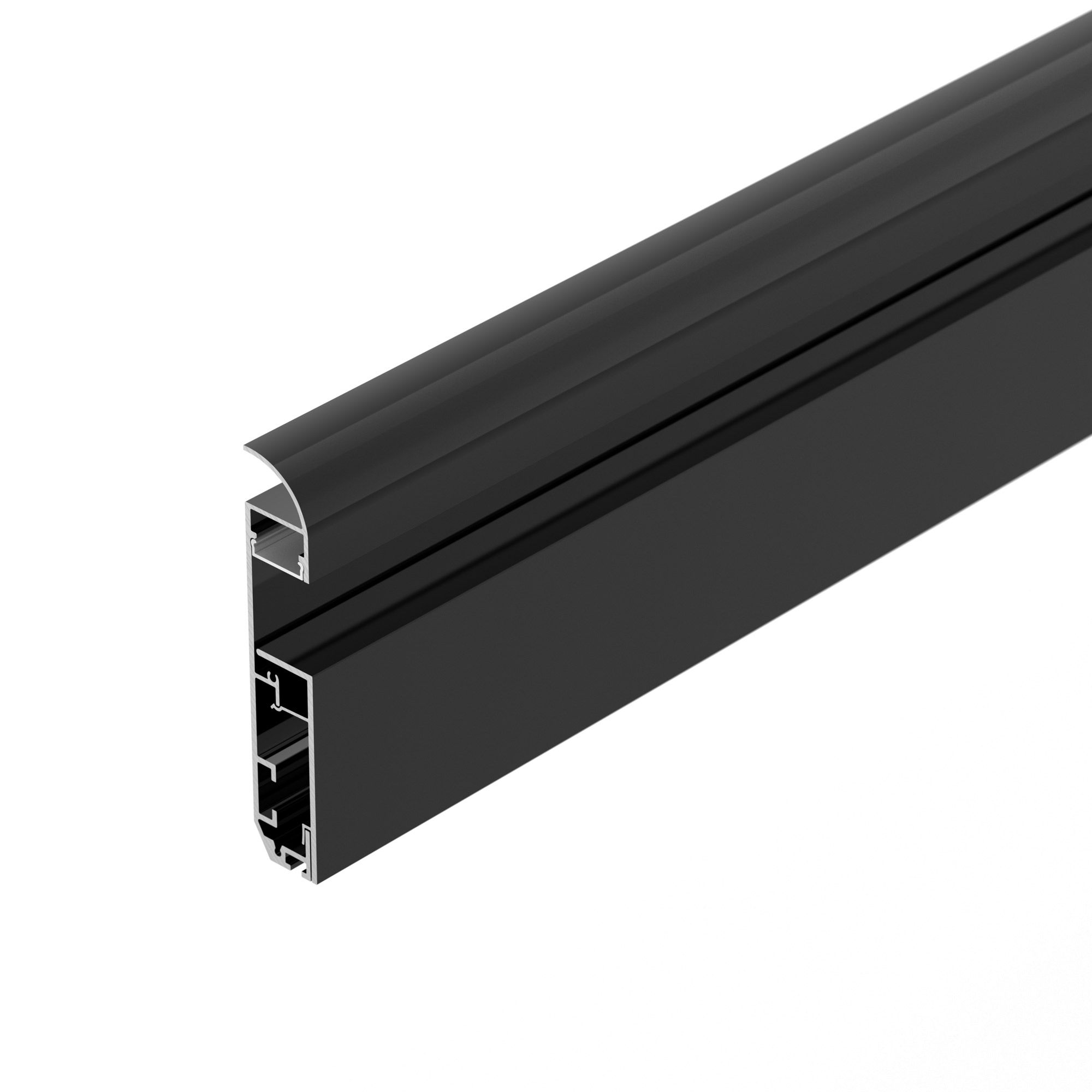 Профиль PLINTUS-H80-2000 BLACK (Arlight, Алюминий) экран f ka 2000 прозрачный для pds mic arlight пластик 013283 1