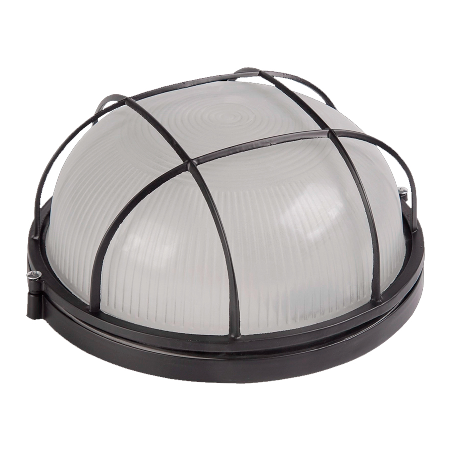 Светильник ЖКХ НПБНПП Е27 General GCF-R-E27-60-IP65 437724 матовый черный с решеткой 707₽