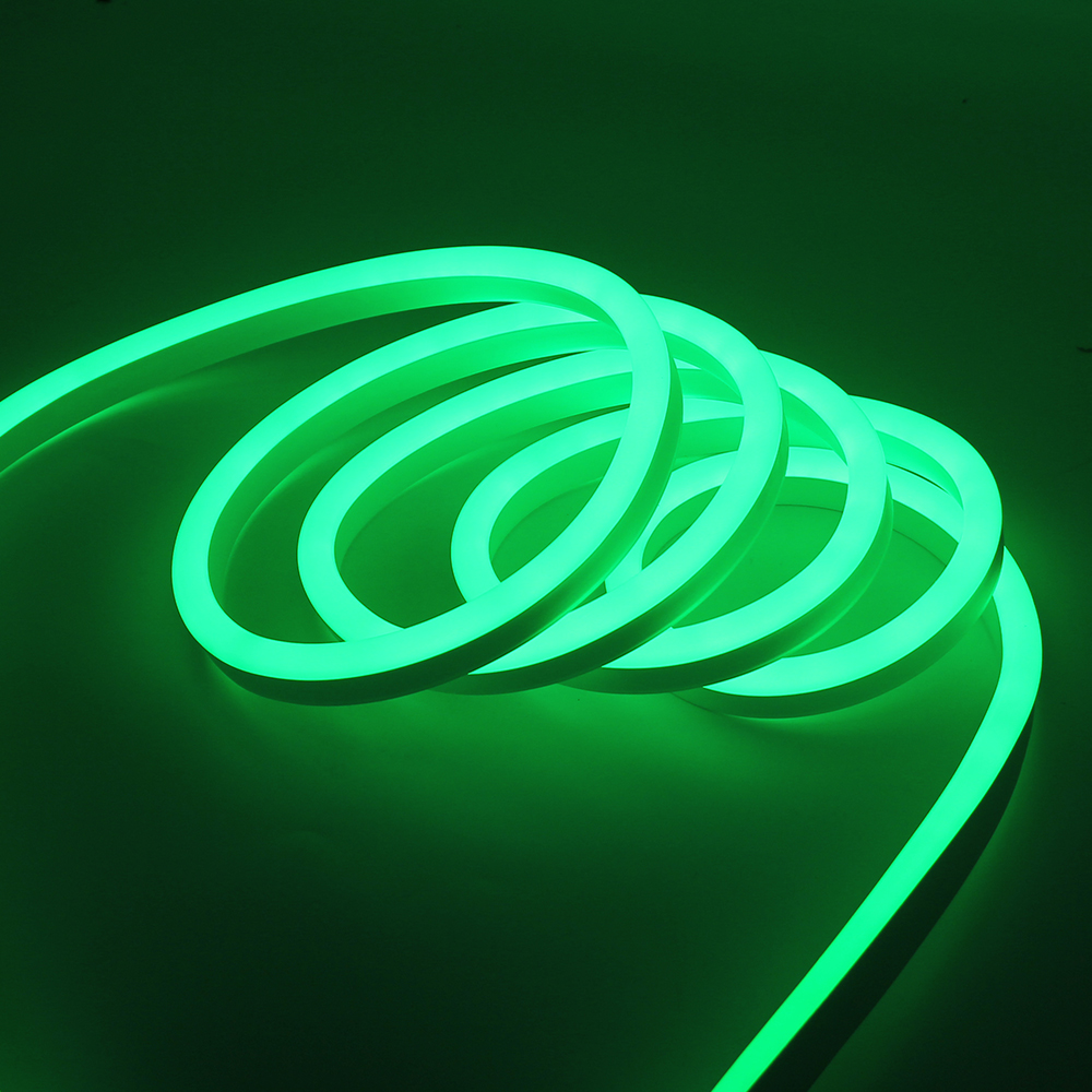 Неоновая лента светодиодная SMD 220В 2835, 120 LED/м, 6 Вт/м, 220В , IP65, Цвет: Зеленый, NE-2180-220-6-G-65 коврик декоративный нейлон кристалл 80x200 см цвет коричневый