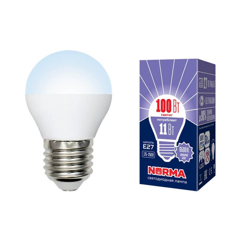 

Лампа светодиодная E27 11W 6500K матовая LED-G45-11W/DW/E27/FR/NR UL-00003833, LED-G45-11W/DW/E27/FR/NR