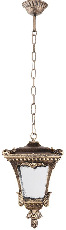 Светильник садово-парковый Feron 8003M четырехгранный на цепочке 100W E27 230V, черное золото