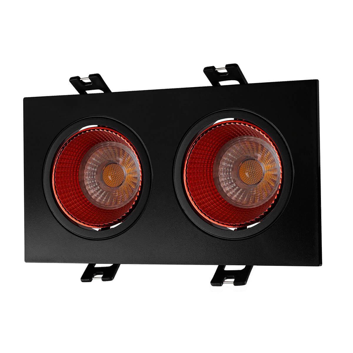 Встраиваемый светильник Denkirs DK3072-BK+RD скакалка скоростная onlytop 2 8 м с подшипником чёрный красный