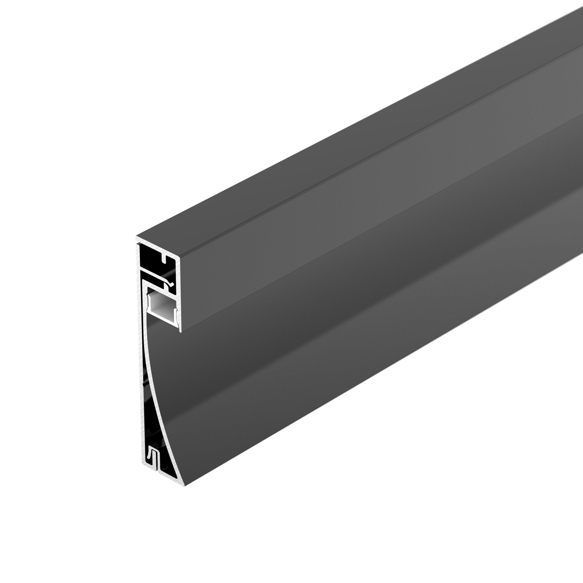 Профиль PLINTUS-H54-2000 BLACK (Arlight, Алюминий) матовый ст экран для профиля arlight