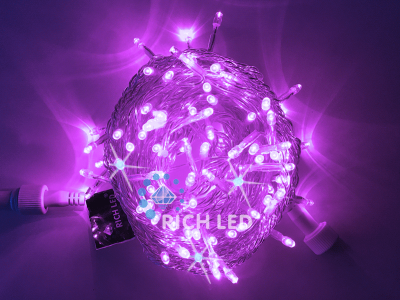 

Светодиодная гирлянда 100 LED, IP54, для улицы и помещения, провод Прозрачный, Свечение: мерцание, RL-S10CF-220V-T/V, RL-S10CF-220V-T/V