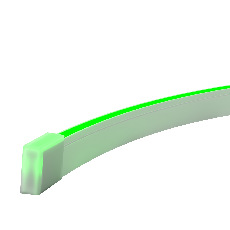Гибкий неон 10x4 24В 9,6 Вт/м Green IP67 5м