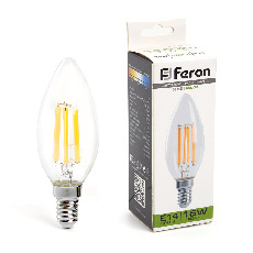 Лампа светодиодная Feron LB-717 Свеча E14 15W 4000K