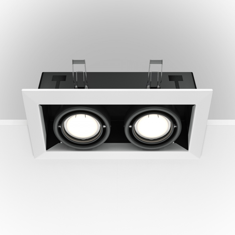 Встраиваемый светильник Metal Modern DL008-2-02-W водосгон you ll love с поворотным механизмом 37 см