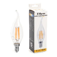 Лампа светодиодная Feron LB-718 Свеча на ветру E14 15W 2700K