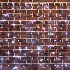 Гирлянда Занавес 2х6м 768 LED БЕЛЫЙ прозрачный ПВХ IP65 эффект мерцания 230В