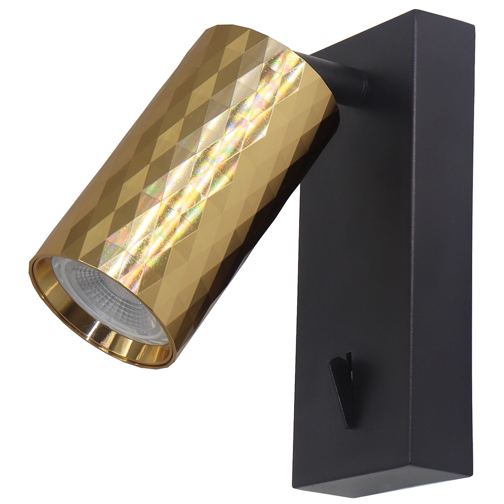 Светильник Feron ML1880 PRISM 35W, 230V, GU10, золото и чёрный напольная тренога для установки кольцевого светильника gauss 68 208 см чёрный
