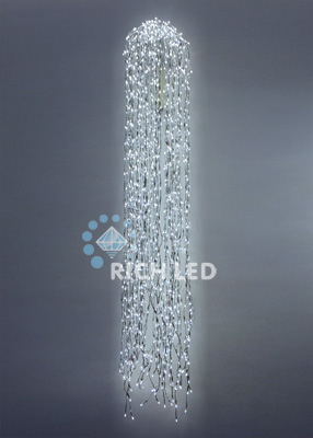 Светодиодные Дреды Rich LED, 150 см, белые, соединяемые, 288 LED, белый провод RL-DR1.5-W/W, цвет холодный