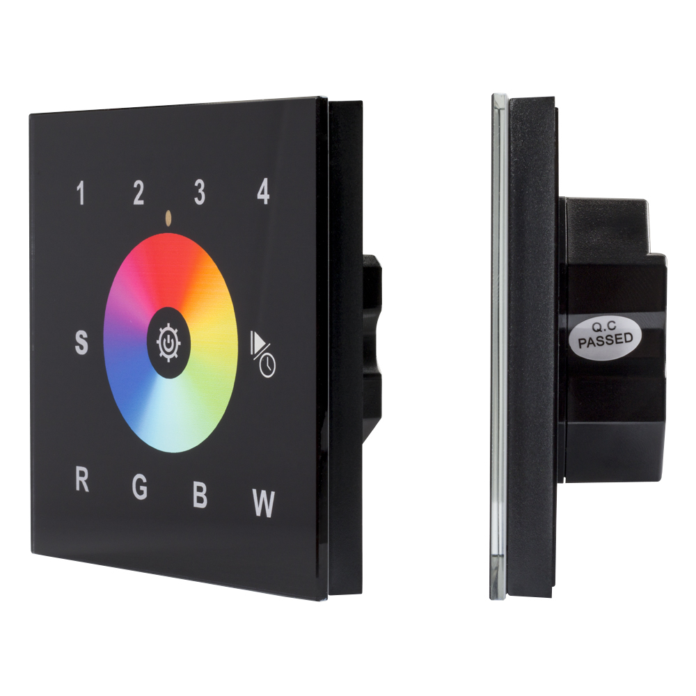 INTELLIGENT ARLIGHT Сенсорная панель DALI-901-11-4G-RGBW-DT6-IN Black (BUS/230V) (IARL, IP20 Пластик, 3 года) сенсорная кнопка novicam