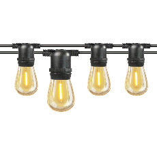 Гирлянда Белт Лайт Gen-Beltlight-5M-15E27-IP65 Black (Шаг 30См/16а/2*1,5mm +3m шнур)