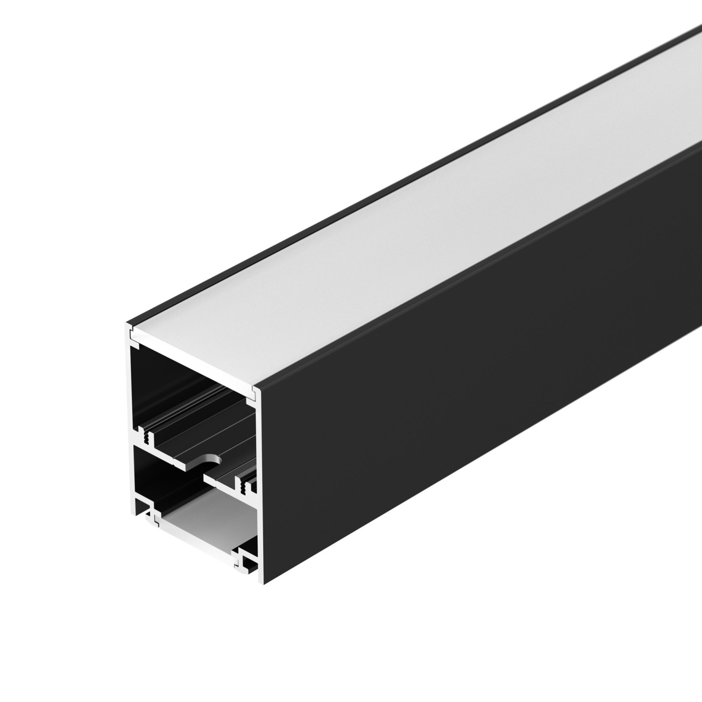 Профиль SL-ARC-5060-LINE-2500 BLACK (Arlight, Алюминий) профиль алюминиевый накладной подвесной с отсеком для бп серебро cab266