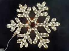 Светодиодная снежинка Rich LED, теплый белый, мерцающая, дюралайт на металлокаркасе, 40 см, 144 LED, 220В