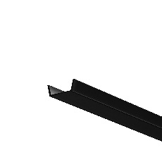 Рассеиватель для профиля 16×12 (Чёрный, 2 м), ALM-005-B-DF-2M 642024