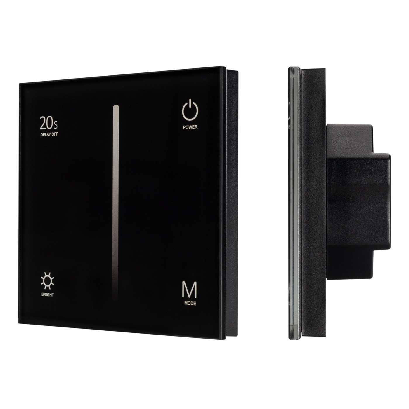 Панель SMART-P36-DIM-IN Black (230V, 1.2A, TRIAC, Sens, 2.4G) (Arlight, IP20 Пластик, 5 лет) пульт smart r45 multi black 1 зона 2 4g arlight ip20 пластик 5 лет