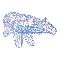 Фигура объемная «Полярный медведь» 210х110 см, 1500 LED, IP65, цвет свечения белый NEON-NIGHT
