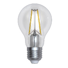 Лампа светодиодная филаментная диммируемая Uniel E27 12W 4000K прозрачная LED-A60-12W/4000K/E27/CL/DIM GLA01TR UL-00005184
